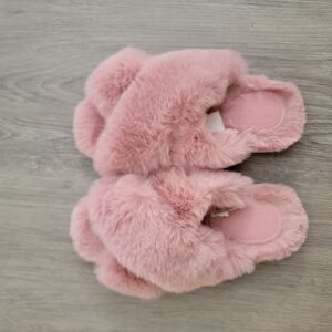 Pink Fuzzy Slippers